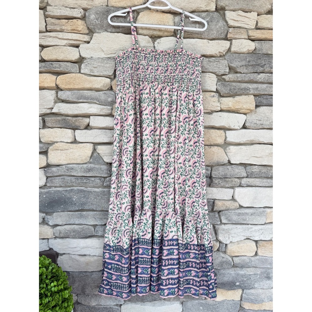 Natural Life Flora Convertible Dress Maxi Skirt Floral Smocked Boho L NWT